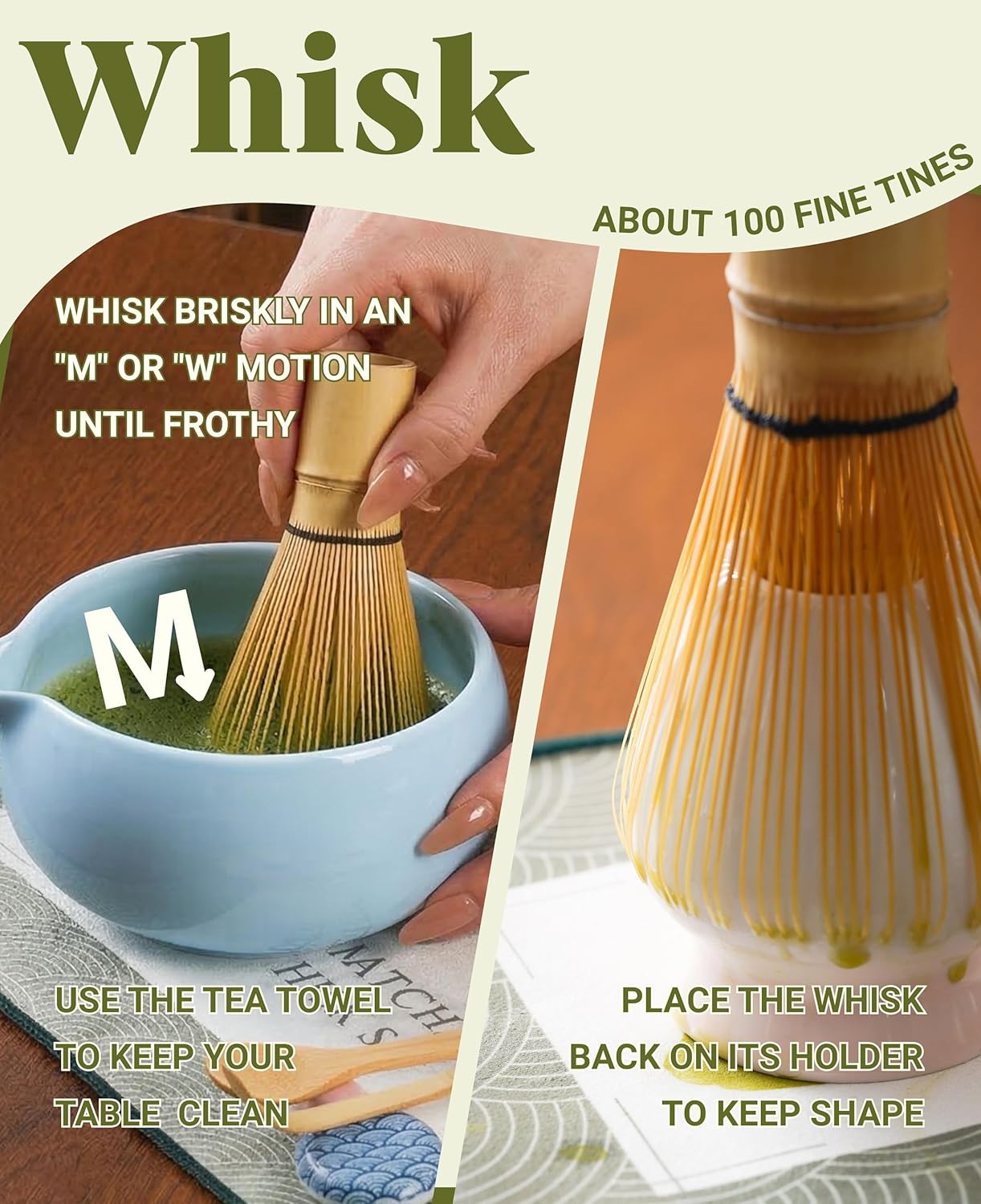Onebttl Matcha Whisk Set Gifts, 8 Pcs Ceramic Matcha Kit Set Includes Matcha Bowl, Matcha Whisk and Holder, Bamboo Spoon and Scoop, Scoop Rest, Sifter and Tea Towel - Sunflower