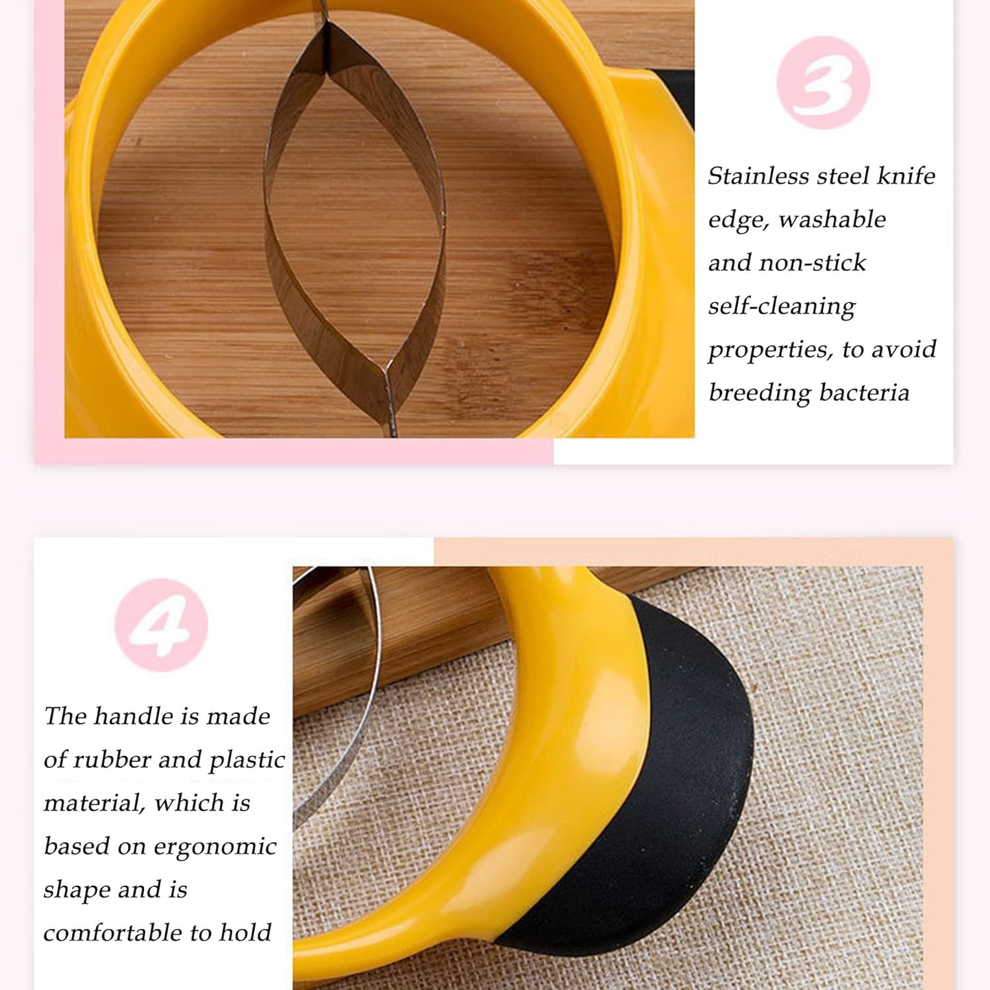 Mango Slicer, Peeler and Pit Remover Tool, ZLMC Mango Splitter, Mango Slicer Cutter Pitter, with Grip Handle