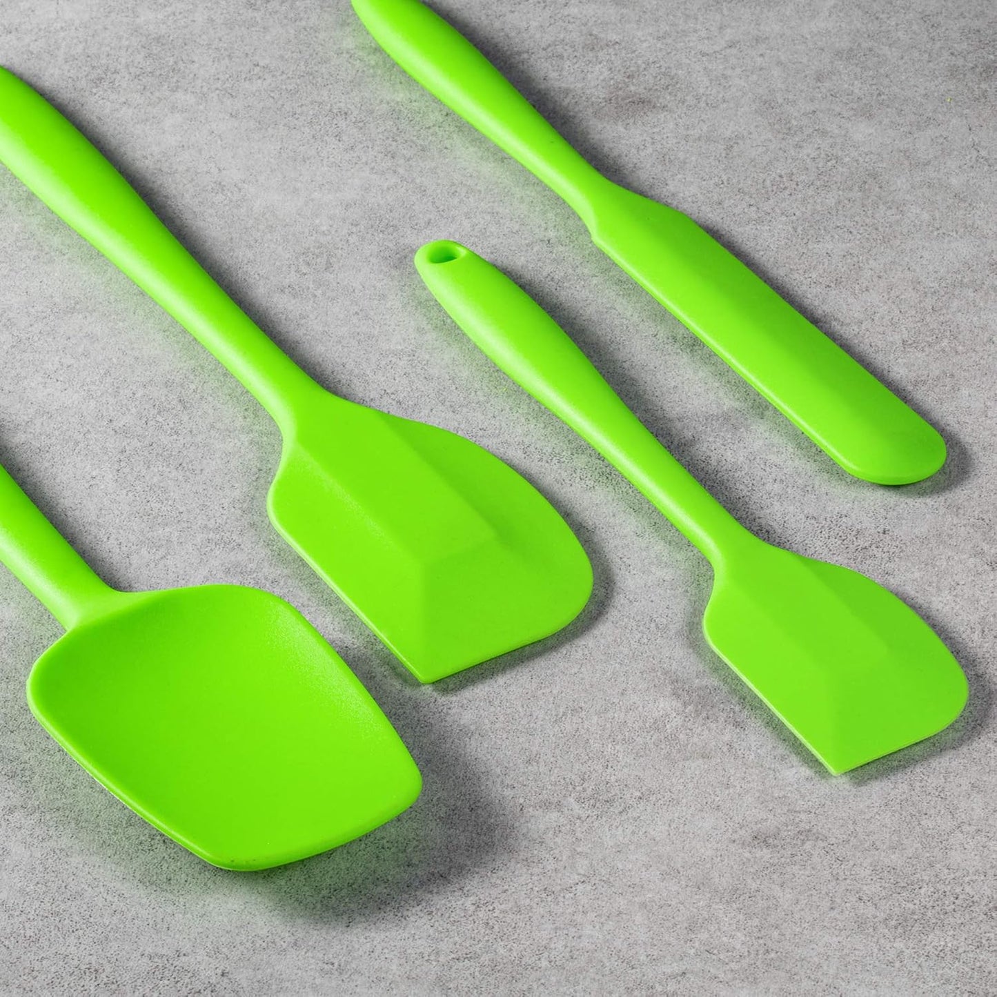 4 Piece Silicone Spatula Set, Flexible Heat Resistant Non-scratch Baking Cooking Rubber Spatulas with Stainless Steel Core, Orange