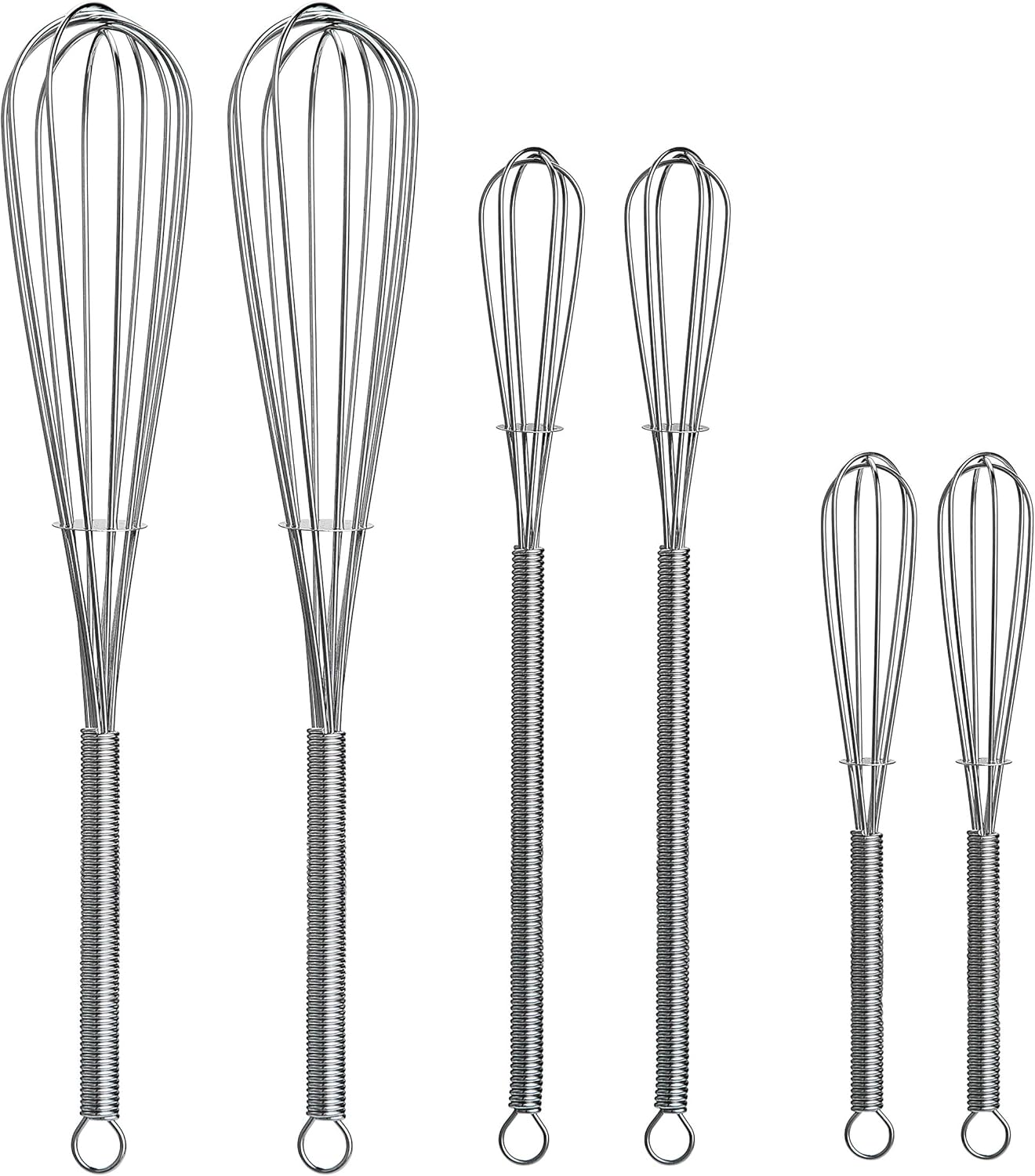 7.2 inch Mini Wire Whisk 6 Pack - Stainless Steel