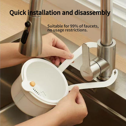 yanxiao Sink Strainer Basket - Multifunction Hanging Sink Colander Drain Basket, Upgrade Quick Draining Kitchen Tool with Bottom Release for Mess-Free Hands-Free Cleanup (Green)
