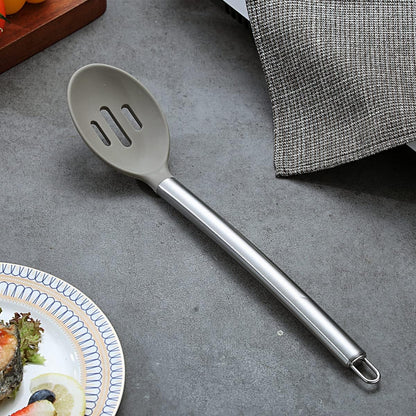 Berglander Skimmer, Non-stick Silicone Strainer, Kitchen Cooking Skimmers For Non-Stick Cookware, Dishwasher Safe, Easy to Clean