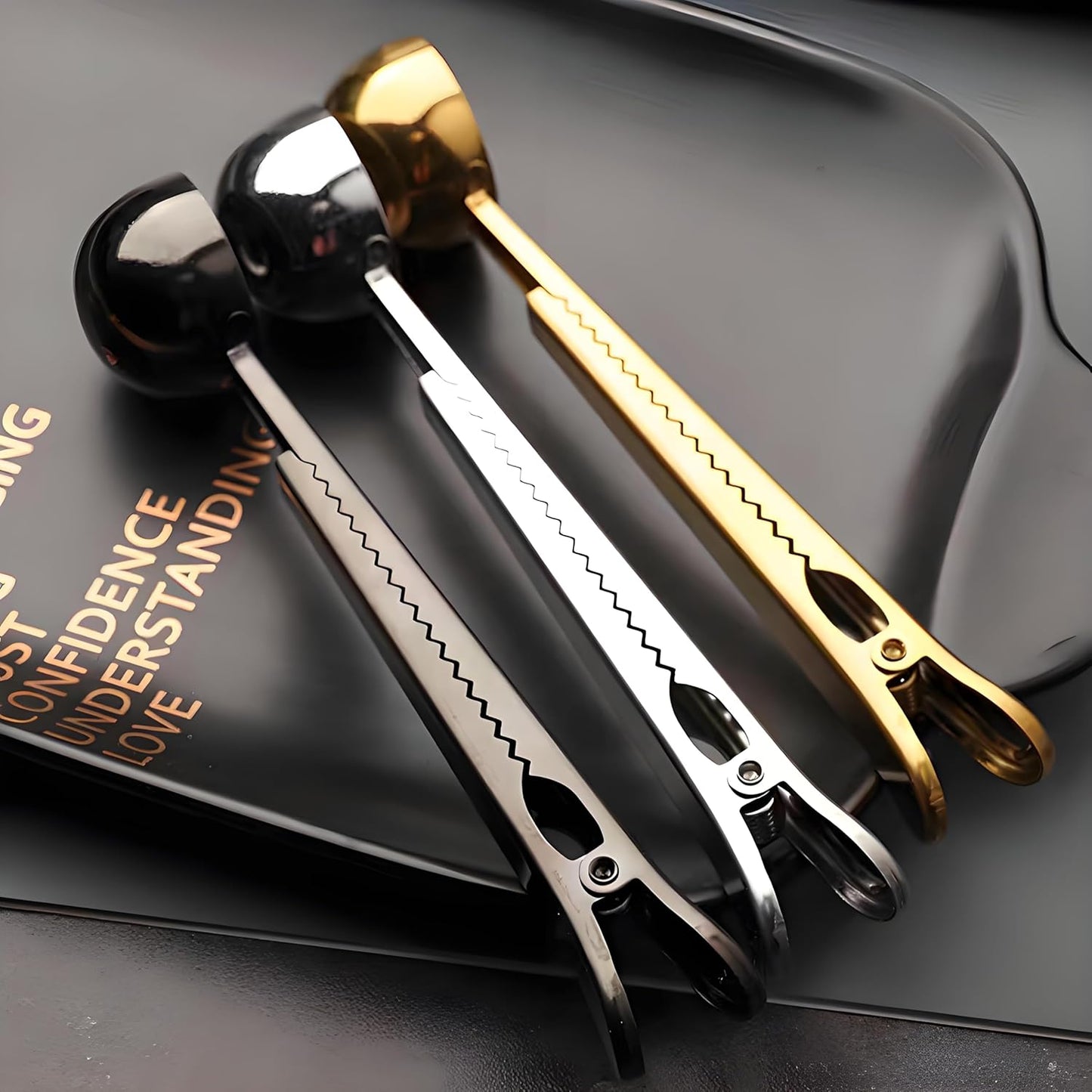 Coffee Scoop Spoon with Bag Clip 2 Pcs,1 Tbsp Stainless Steel Long Handle Measuring Spoons for Ground Coffee and Beans, Loose Tea and Powder(Silver / 15ML)