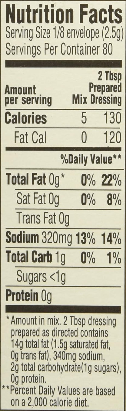 Good Seasons Italian Salad Dressing & Recipe Mix 0.7oz, 10 Pouches, Total Net 7oz