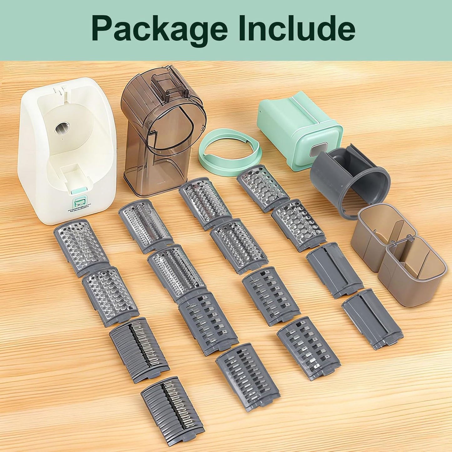 Upgraded Electric Cheese Shredder, Automatic Cheese Grater Electric with 6 Interchangeable Blades, 6 in 1 Electric Cheese Grater for Cheese, Fruits, and Vegetables
