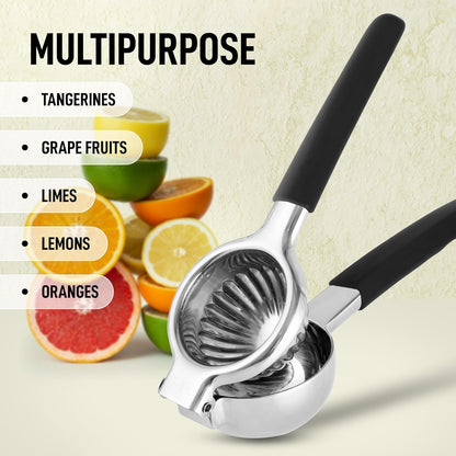 Lemon Squeezer Stainless Steel with Premium Quality Heavy Duty Solid Metal Squeezer Bowl - Large Manual Citrus Press Juicer and Lime Squeezer Stainless Steel - by Zulay Kitchen