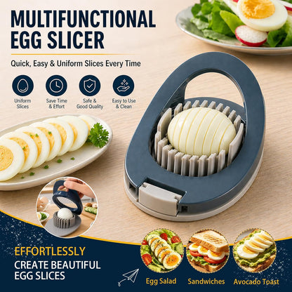 FANTEXY Egg Slicer for Hard Boiled Eggs,Eggs Cutter,Hard Boiled Egg Slicer With Stainless Steel Wire,Strawberry Cutter,Fruit Dicer for Strawberries,Grapes,Kiwis