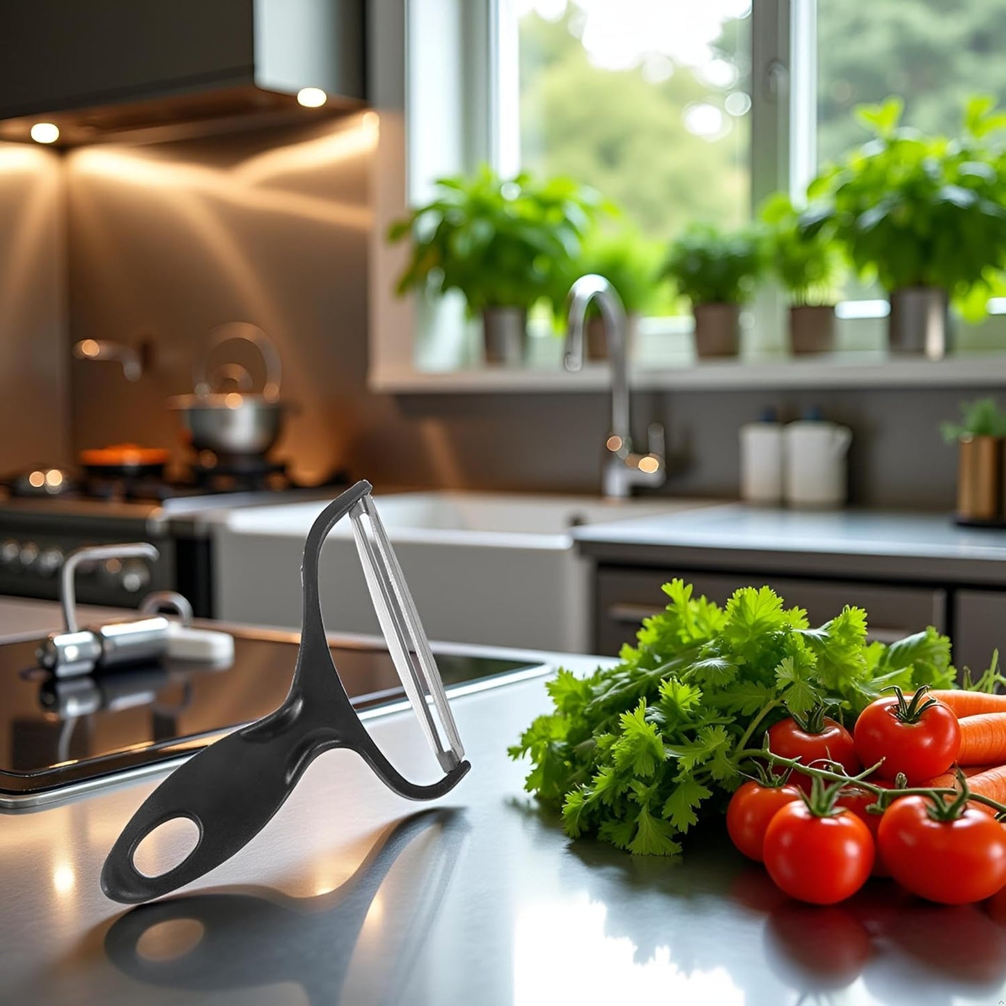Black Vegetable Peeler Large Peelers for Kitchen, Y Wide Veggie Shredder for Cabbage Lettuce Julienne, For Fruit, Carrot, Vegetable, Potato Swivel Stainless Steel Blades Big Size Graters