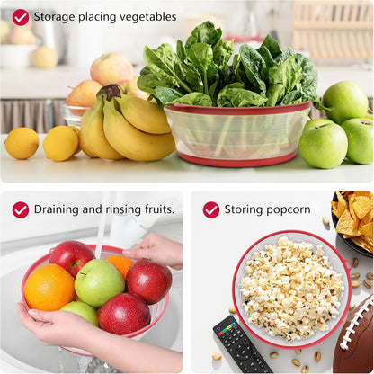 WVM Microwave Splatter Cover Vented for Food with Hook Hole, Splatter Guard & Colander Kitchen Gadget for Food, Meal Prep, Grey