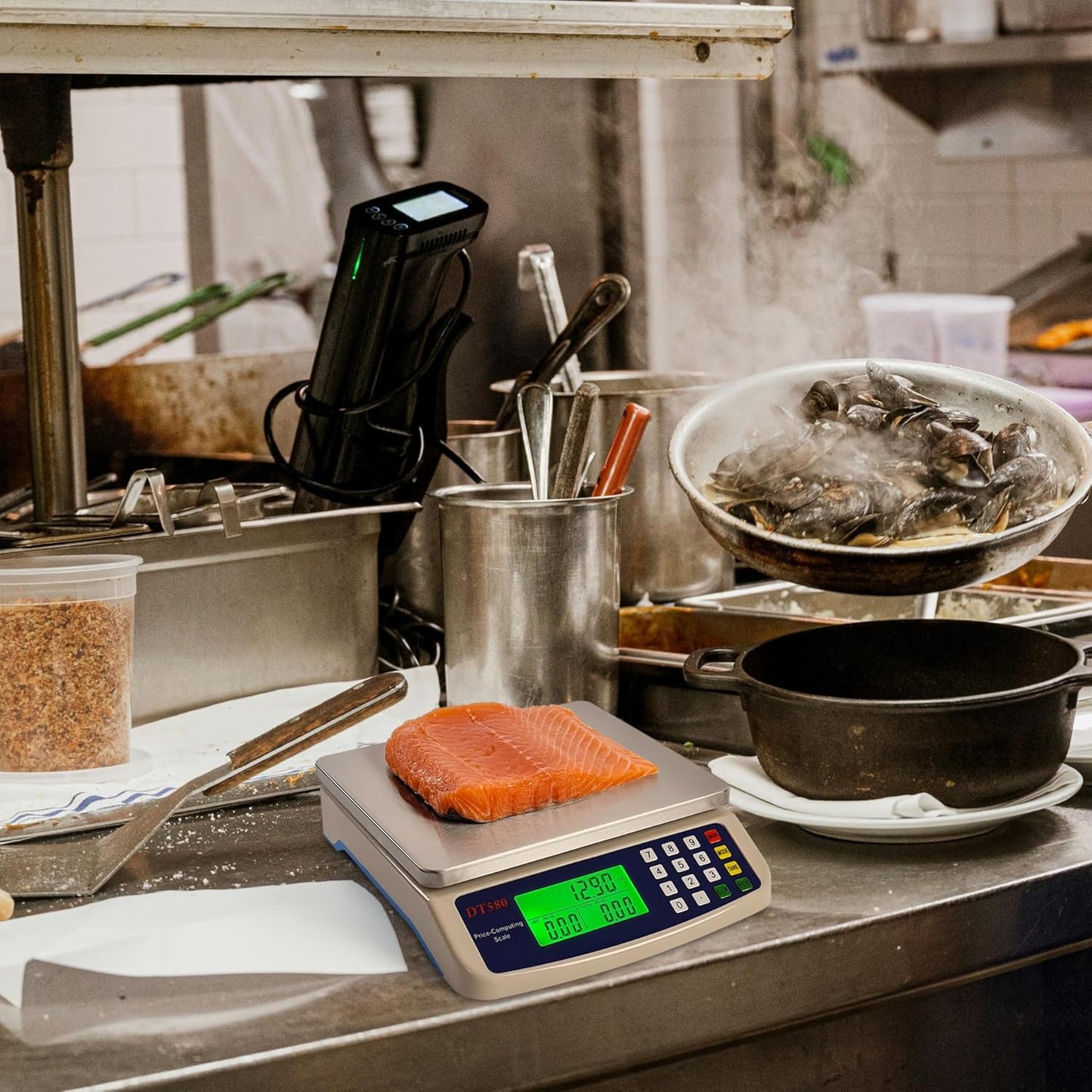 Eosphorus Commercial Weight-Price Scale 88lb (40kg / 1g), Professional Market Scale with Counting Function, Ideal for Restaurant Kitchens, Catering and Retail