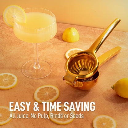 Lemon Squeezer Stainless Steel with Premium Quality Heavy Duty Solid Metal Squeezer Bowl - Large Manual Citrus Press Juicer and Lime Squeezer Stainless Steel - by Zulay Kitchen