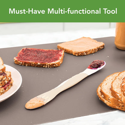 Tovolo Tool for Kitchen Meal Prep to Scoop Spread Slice and Scrape,White/Gray