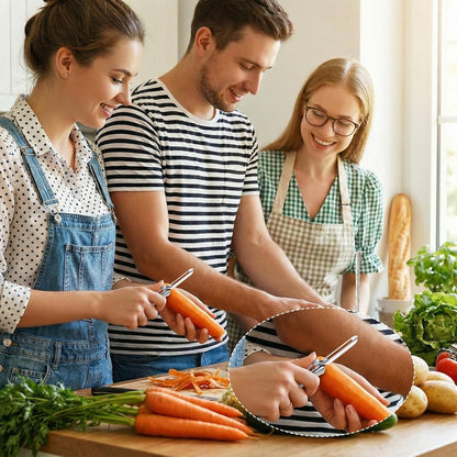 3-Pack Swivel Vegetable Peelers – Ergonomic Potato Peeler with Sharp Stainless Steel Blade, Dishwasher Safe Kitchen Gadgets for Carrot, Apple, Cucumber & More – Comfort Grip Design