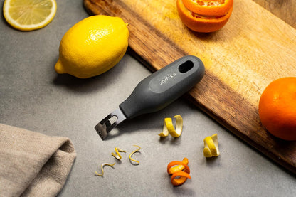 Zyliss 2 in 1 Zester, Citrus Grater/Zester with Coarse and Fine Zests, Sustainable Wheat Straw Handle/Stainless Steel, Dishwasher Safe