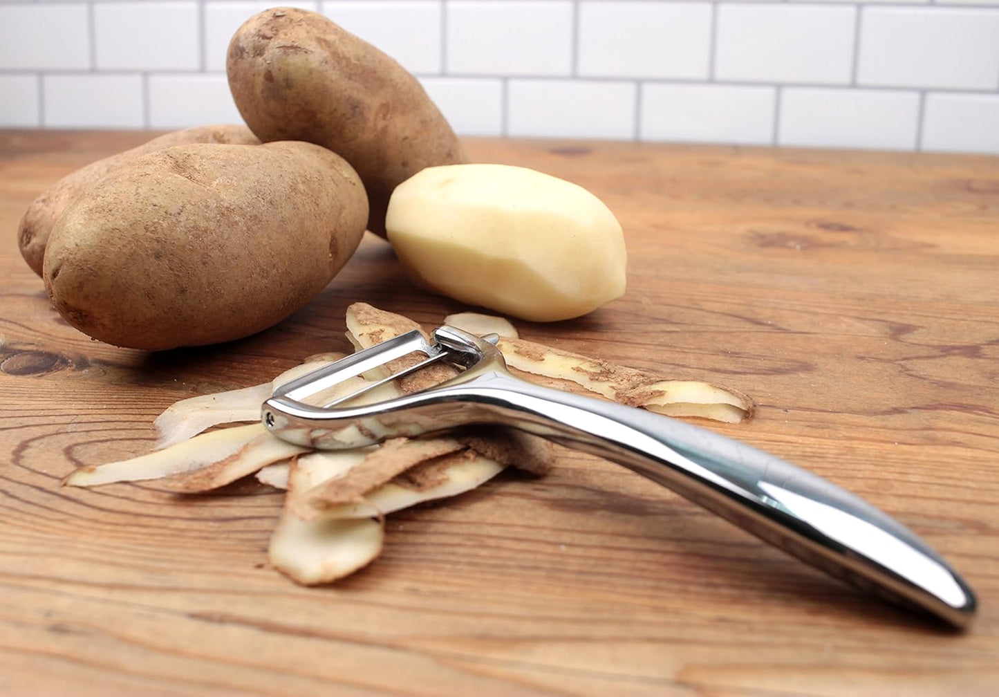 RSVP International Vegetable Peelers and Slicing Kitchen Collection, Vegetable Peeler, Stainless Steel