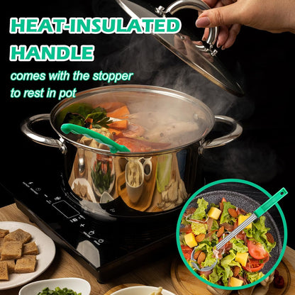 2 Pcs Dog Food Scoop Long Handled Scoops 3/4 Cup Stainless Steel Measuring Cups Portion Control Serving Spoons for Dogs Cats Birds and Rabbits Pet Food Feeding Scoop (3/4 Cup)