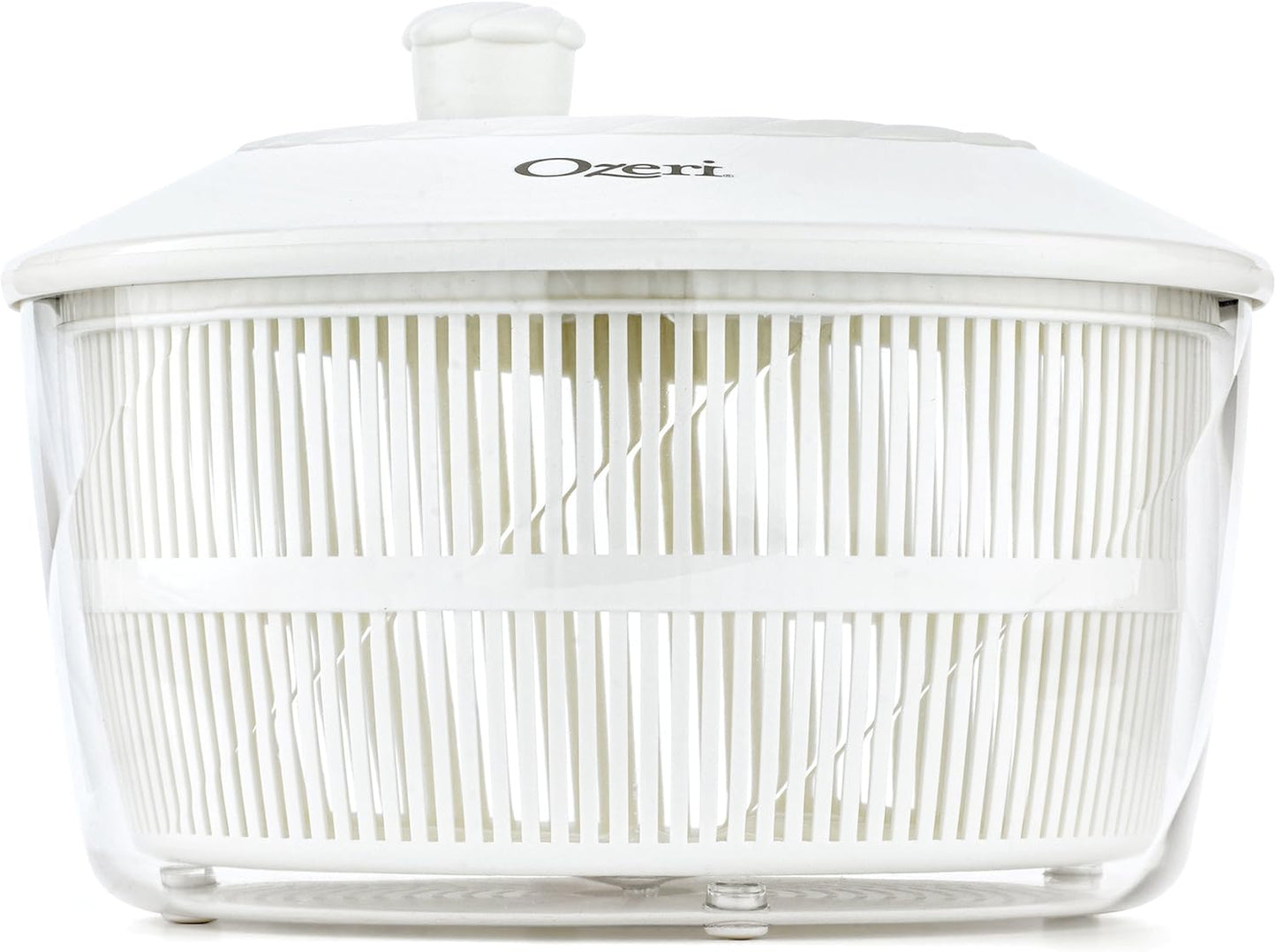 Ozeri Italian Made Fresca Salad Spinner and Serving Bowl, BPA-Free, Green, 4.4 qt