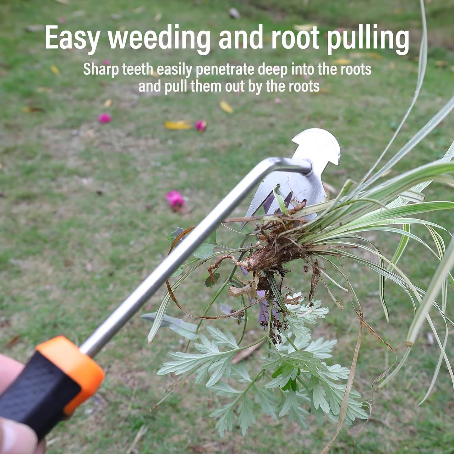 Weed Remover Tool,Garden Weed Tool, Portable Garden Weeding Tool for Vegetable Gardening Backyard Farm Planting & Weeding (Rubber Handle)