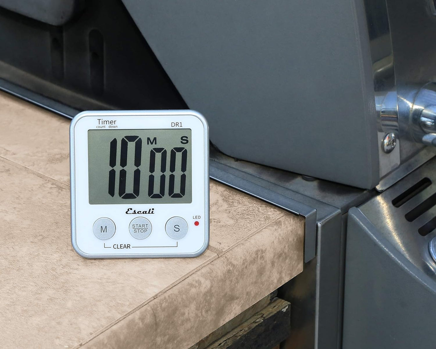 Escali Extra Large Display Digital Kitchen Timer with Clock Mode, Recall Timer Magnetic Back
