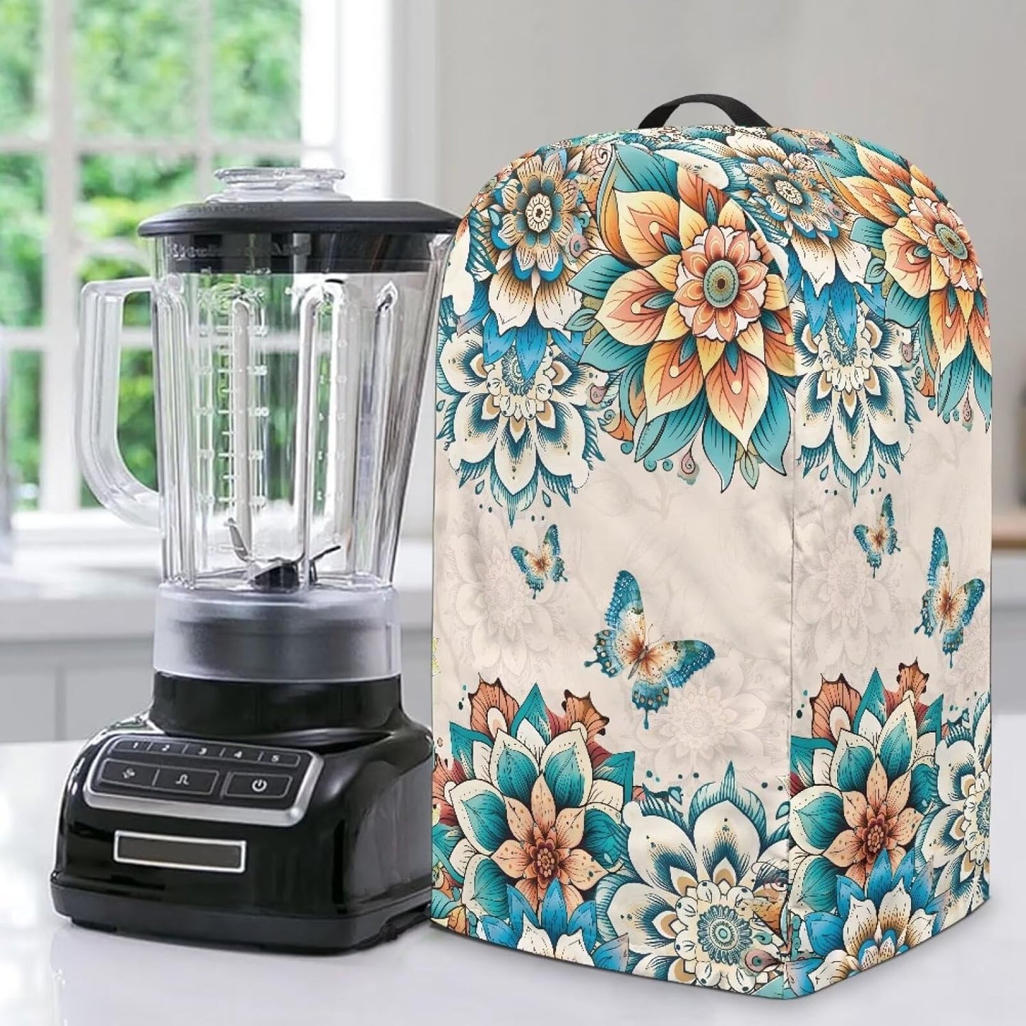 Coffee Pastry Blender Dust Cover with Drawstring Field Stand Mixer or Coffee Maker Cover Anti Fingerprint Polyester Appliance for Home Kitchen Decor