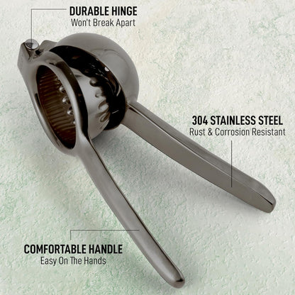 Lemon Squeezer Stainless Steel with Premium Quality Heavy Duty Solid Metal Squeezer Bowl - Large Manual Citrus Press Juicer and Lime Squeezer Stainless Steel - by Zulay Kitchen