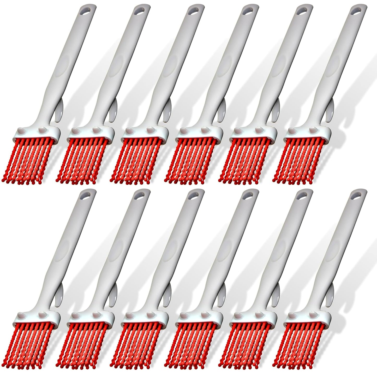 SPARTA 4040505 Silicone Basting Brush With Red Bristles, 3 Inches, Red