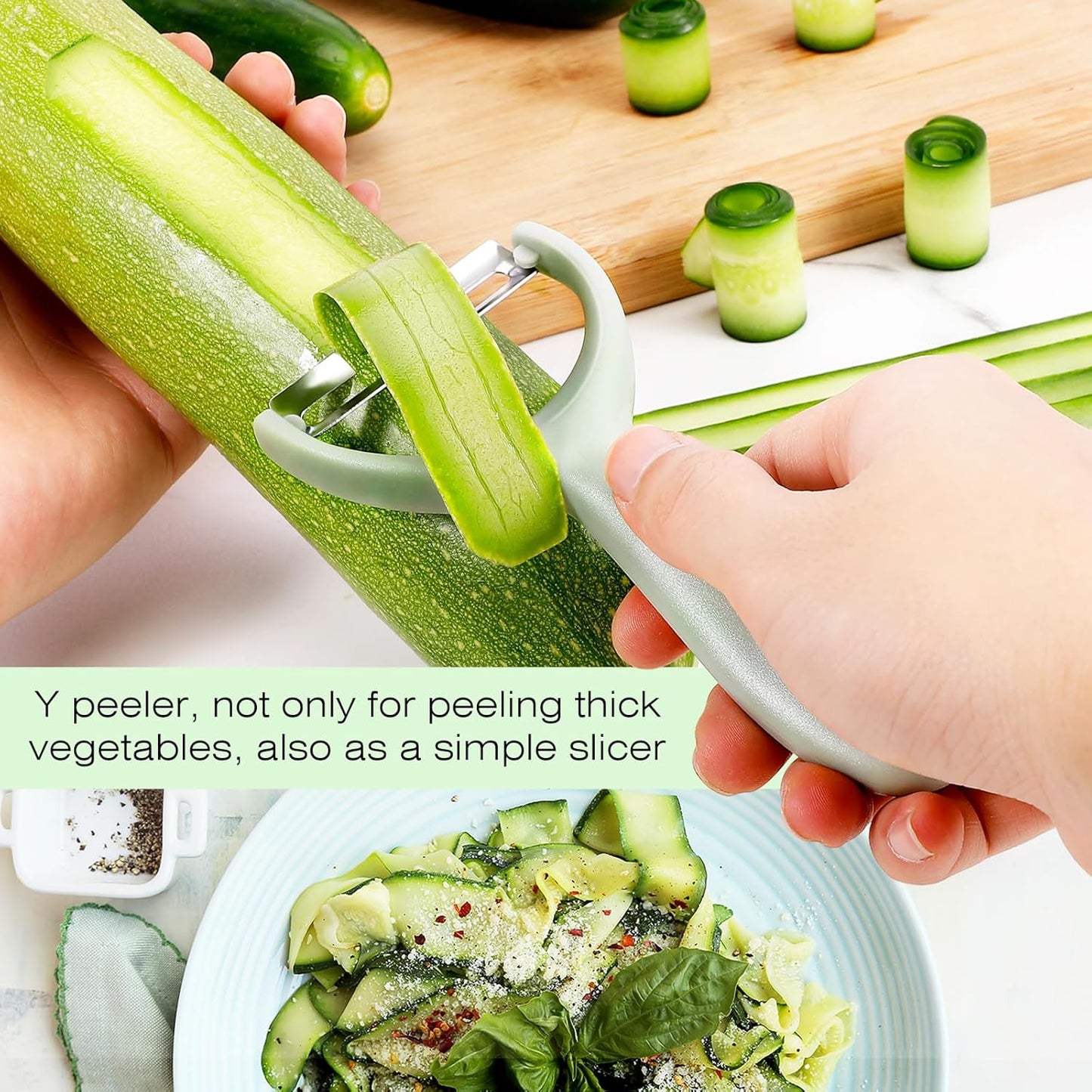 Senbowe Upgrade Potato Peeler for Kitchen, 6PCS Stainless Steel Vegetable Peeler, I and Y Veggie Food Peeler for Apple Fruit Carrot Zucchini Cucumber,Good Grip Makes Peeling Very Easy