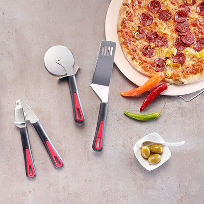 Westmark Gallant Plus 29392270 Garlic Press with Two Press Inserts: Fine and Coarse, Plastic/Stainless Steel, Black/Red/Silver