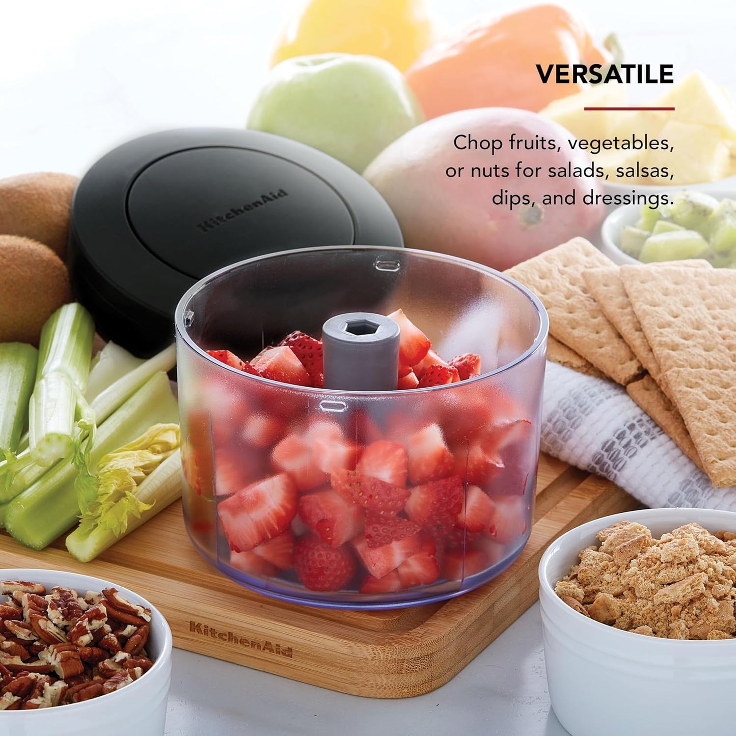 KitchenAid Manual Food Chopper, 3.8 Cup, Black