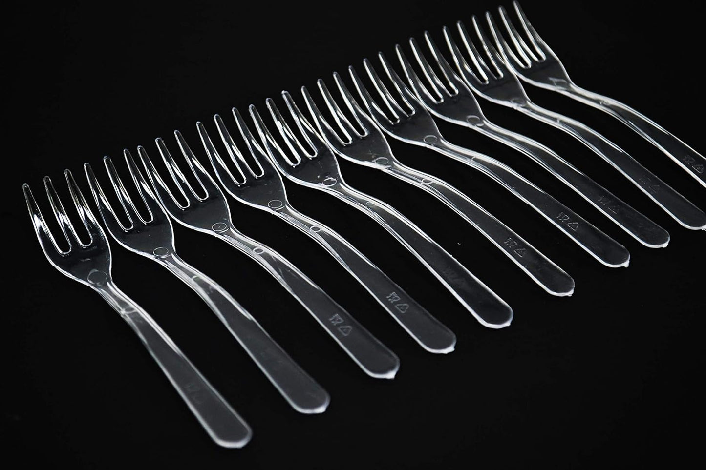 Loreso Plastic 50CT Mini Clear Dessert Spoons For Miniature Dessert Cups, Tasting Party, Sampling, Ice Cream, Small Catering Supplies - Reusable BPA Free Pack of 50