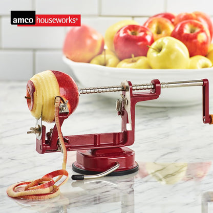 Back To Basics A505 Peel Away Apple Peeler (Casr Iron Suction Base), Red
