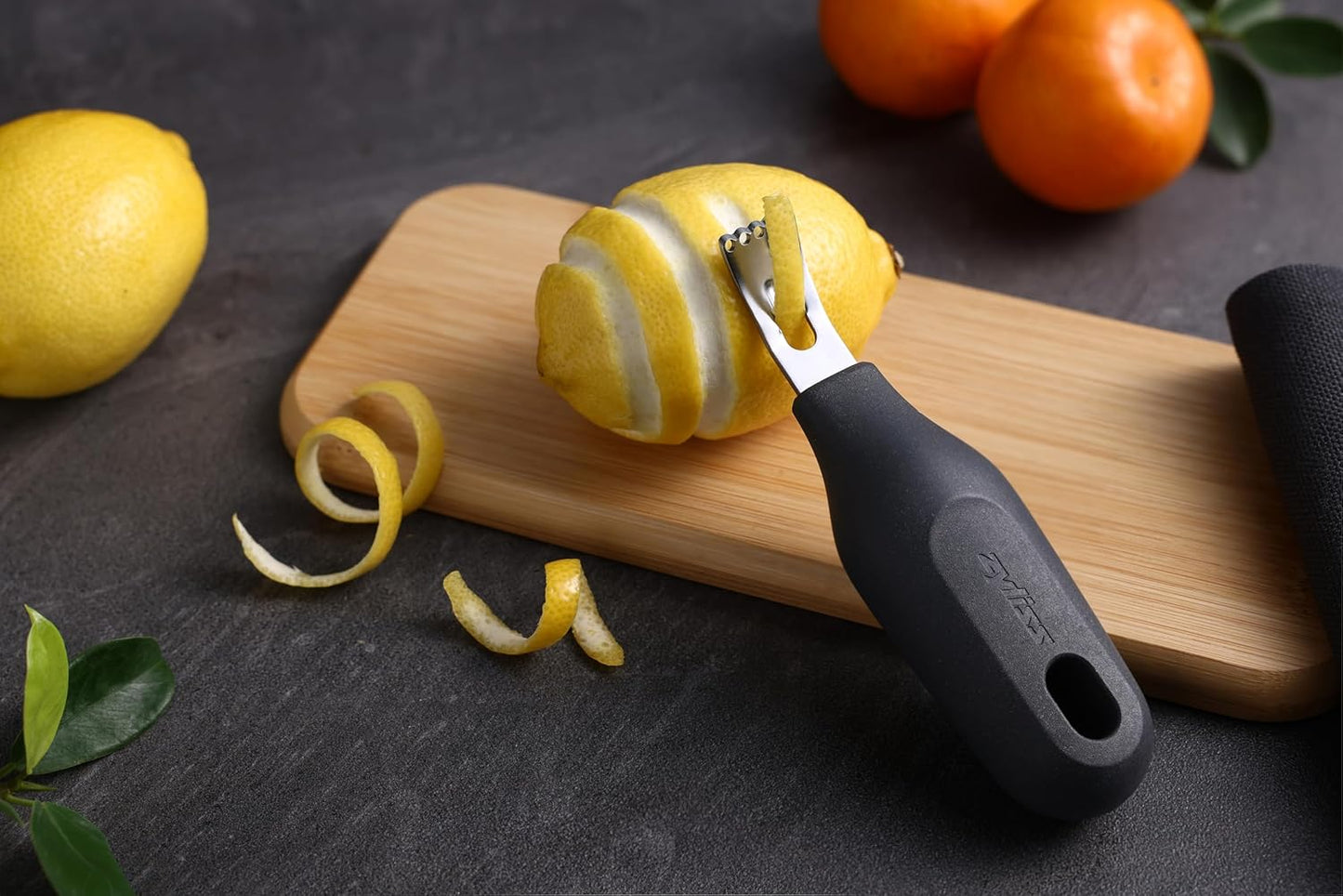 Zyliss 2 in 1 Zester, Citrus Grater/Zester with Coarse and Fine Zests, Sustainable Wheat Straw Handle/Stainless Steel, Dishwasher Safe