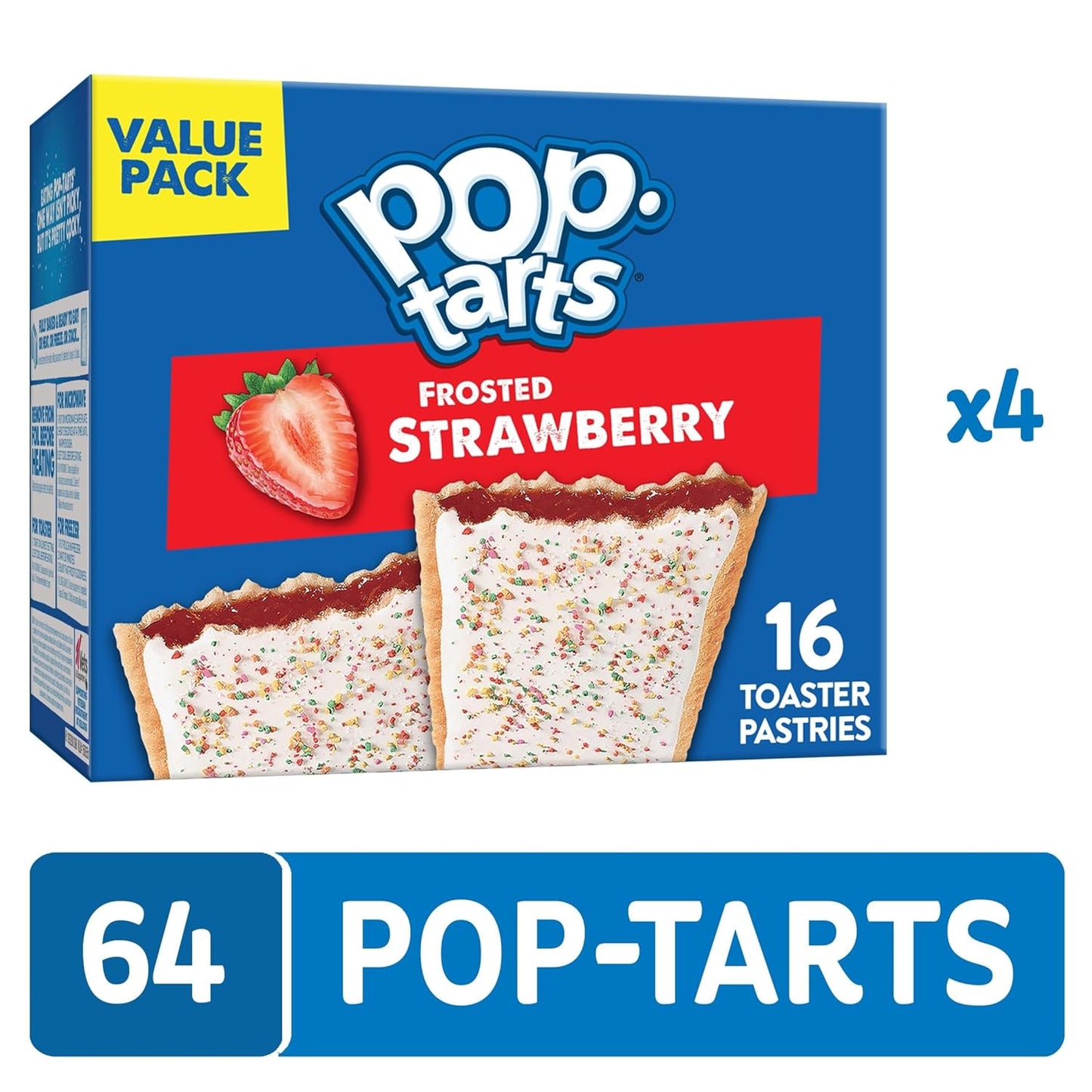 Pop-Tarts Toaster Pastries, Breakfast Foods, Kids Snacks, Value Pack, Frosted S'mores (64 Pop-Tarts)