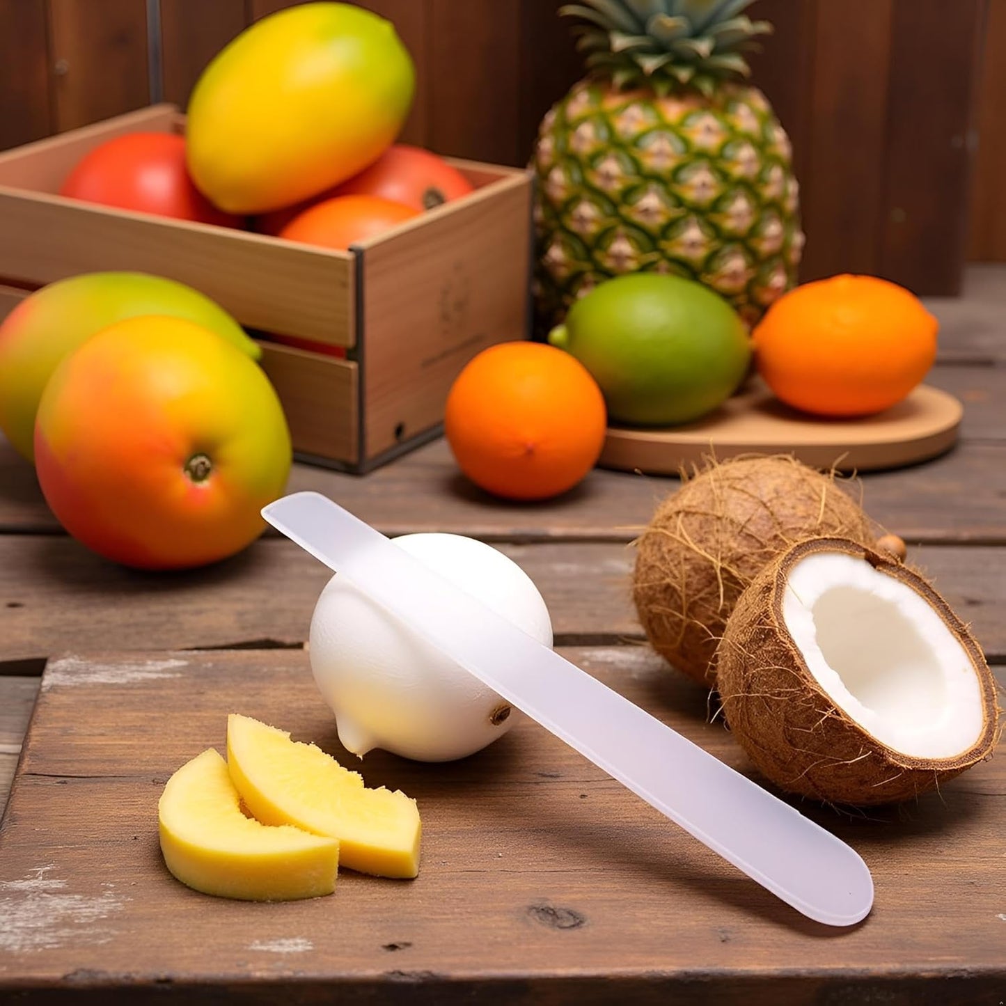 Meat Scraper,Soft and Flexible Coconut Egg Tools Kitchen Utensils and Gadgets for Coconut Lovers Melon Ballers Fruit and Vegetable Tools