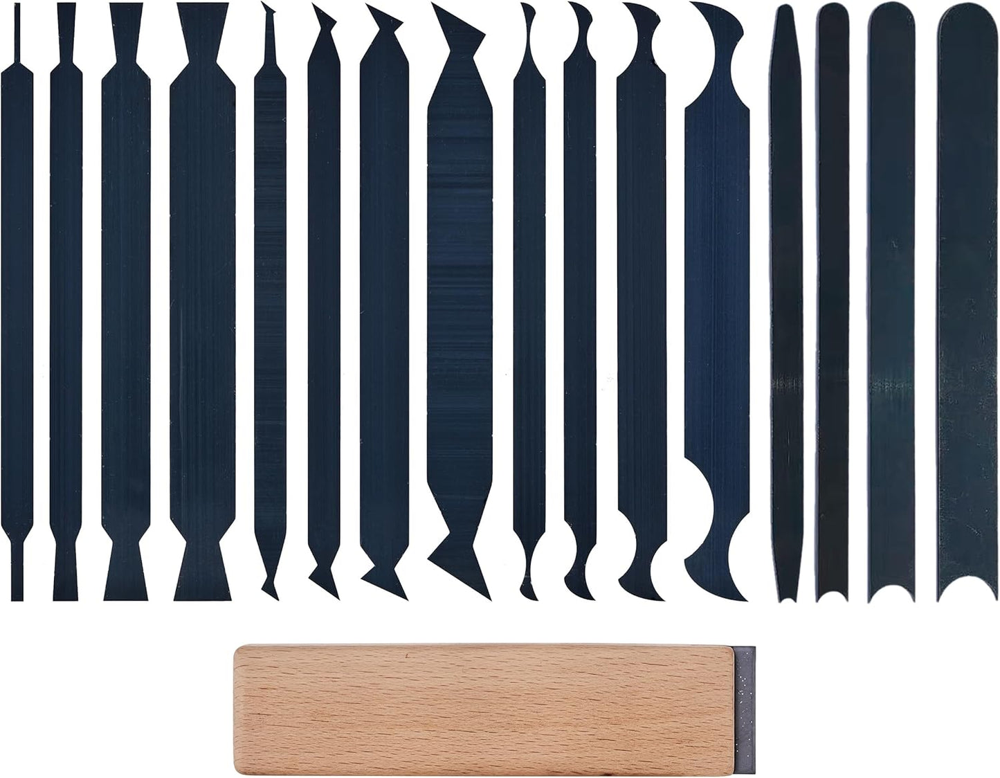 New Cabinet Scraper Cards and Cabinet Scraper Burnisher with 12 Piece Multi-Shaped Scraper Set Suitable for Various Small space and Small-Sized Tasks(HTCSCS13)