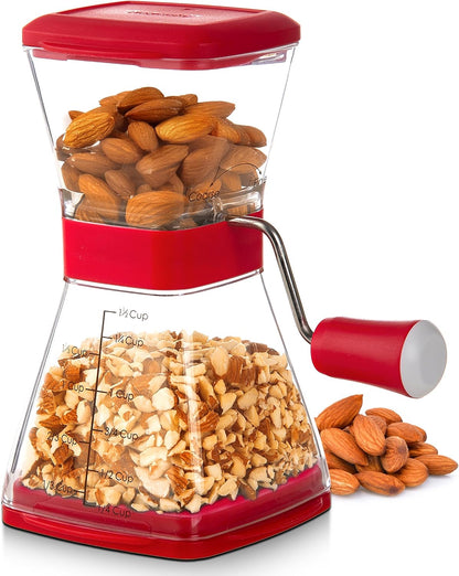 PrepWorks Nut Chopper – Manual Handheld Nut Grinder for Chopping Nuts, Seeds, and Herbs, Easy to Use, BPA-Free