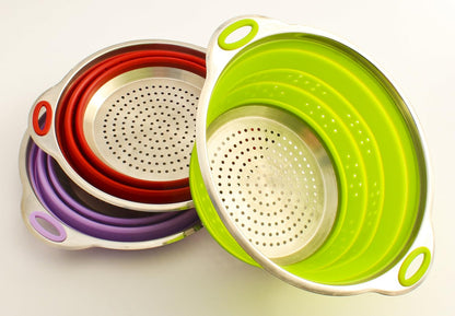 Zoie + Chloe Stainless Steel and Silicone Collapsible Strainer