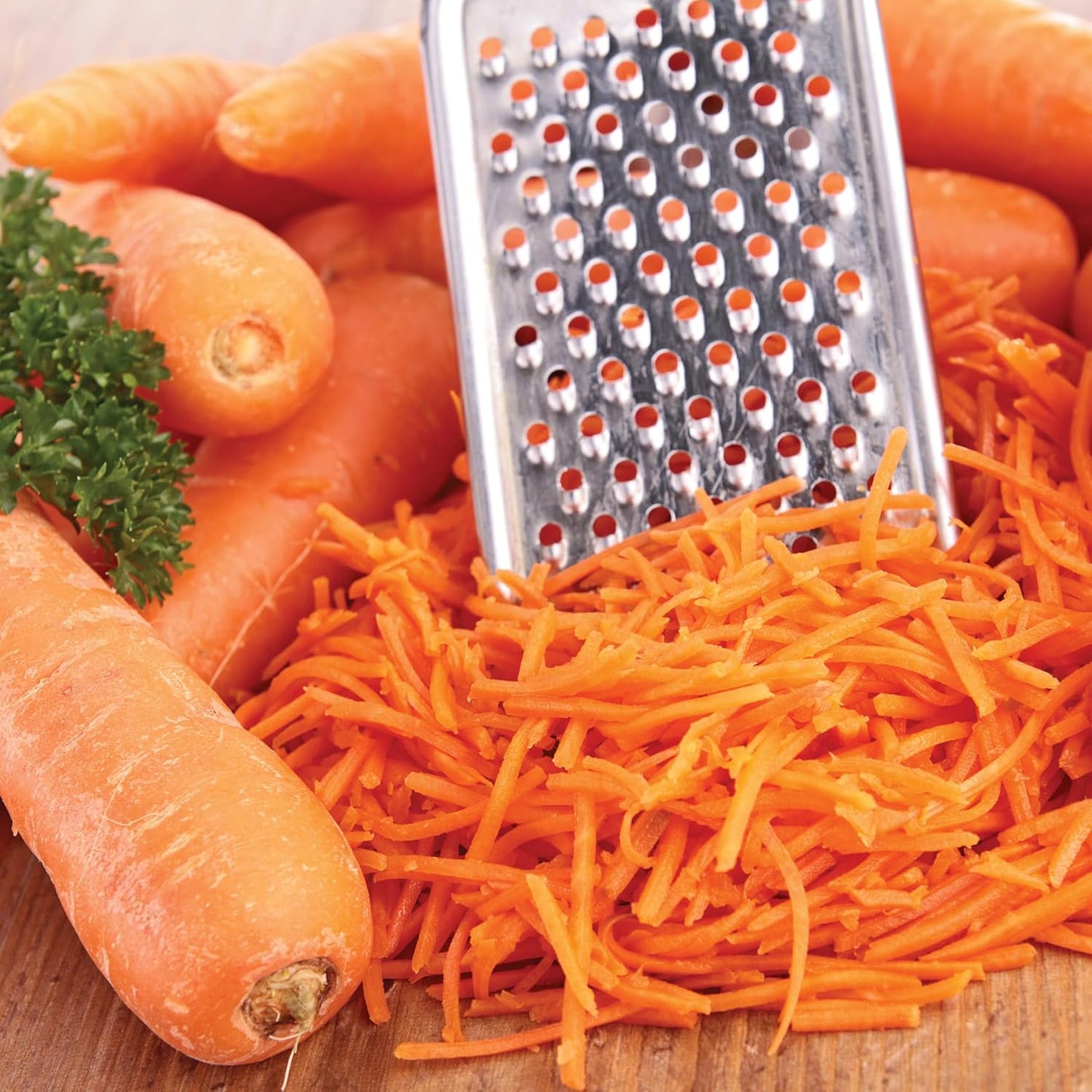 HIC Kitchen Professional Grater Zester, Stainless Steel, Non-Slip Base and Handle, 4 Multi-Grating Surfaces
