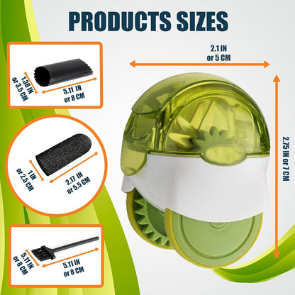 Garlic Chopper Roller Set with Peeler and Cleaning Brush - Effortless Garlic Mincing