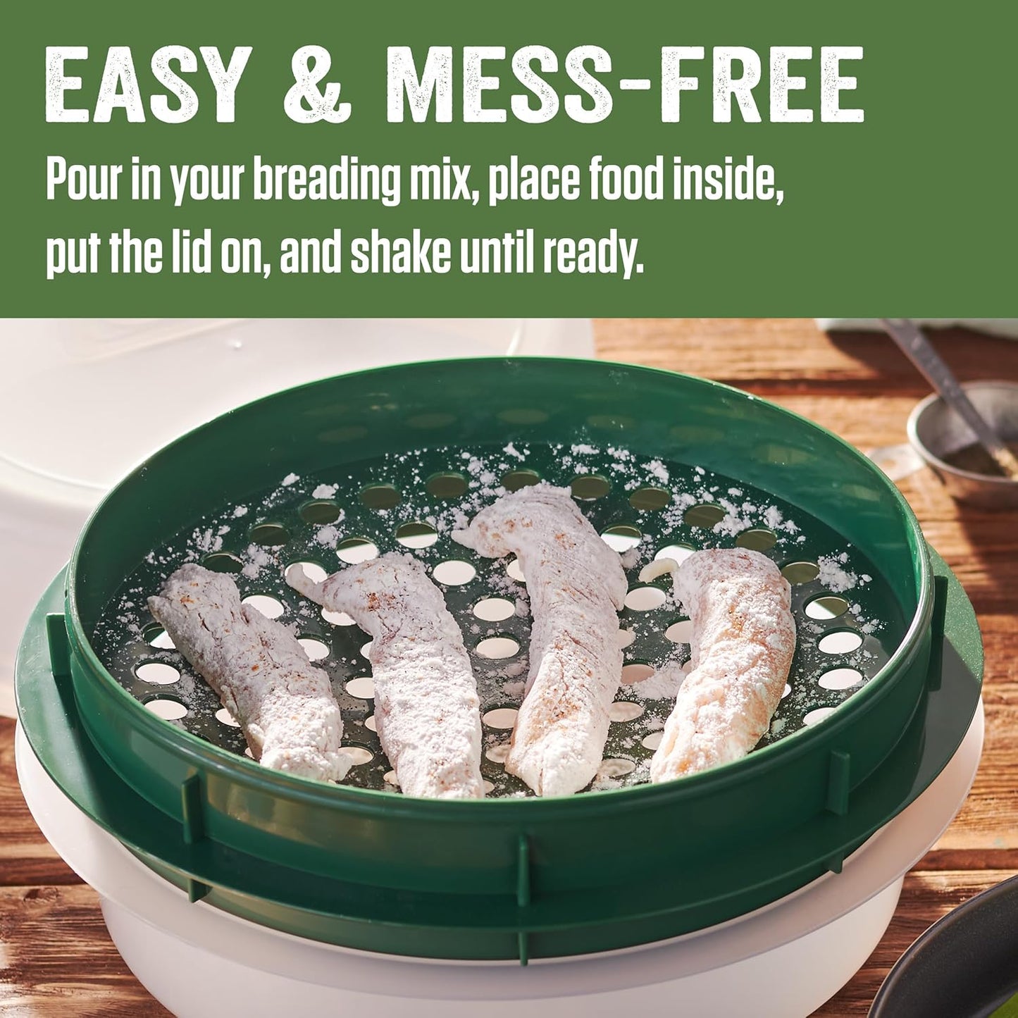LEM Products Batter Bowl, Translucent and Green