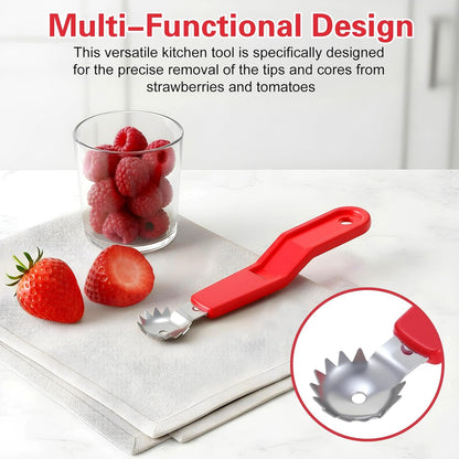 4 Pcs Strawberry Huller, Strawberry Corer Tool, Stainless Steel Strawberrys Stem Remover, Efficient Fruit Corer Tool for Kitchen for Tomato Preparation
