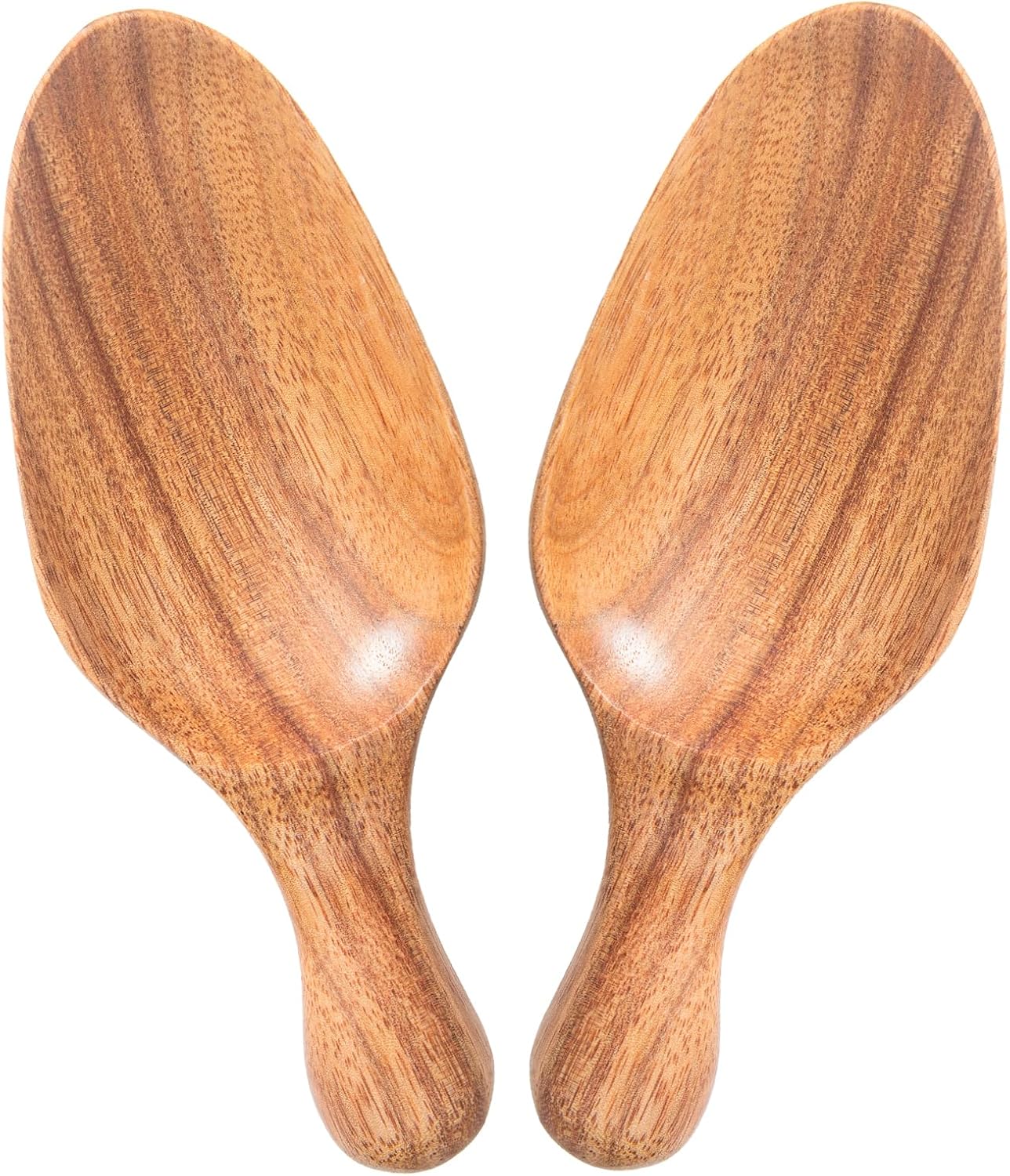 Big Coffee Scoop Shovel, 2pcs Large Ground Coffee Scoop, Wooden Bean Salt Spoons, Wood Serving Spoons for Beans Powder Sugar from Big Jars Canisters, Multifunctional Kitchen Scoop