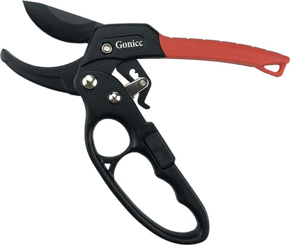 gonicc 8" Professional Premium Titanium Bypass Pruning Shears (GPPS-1003), Hand Pruners, Garden Clippers.
