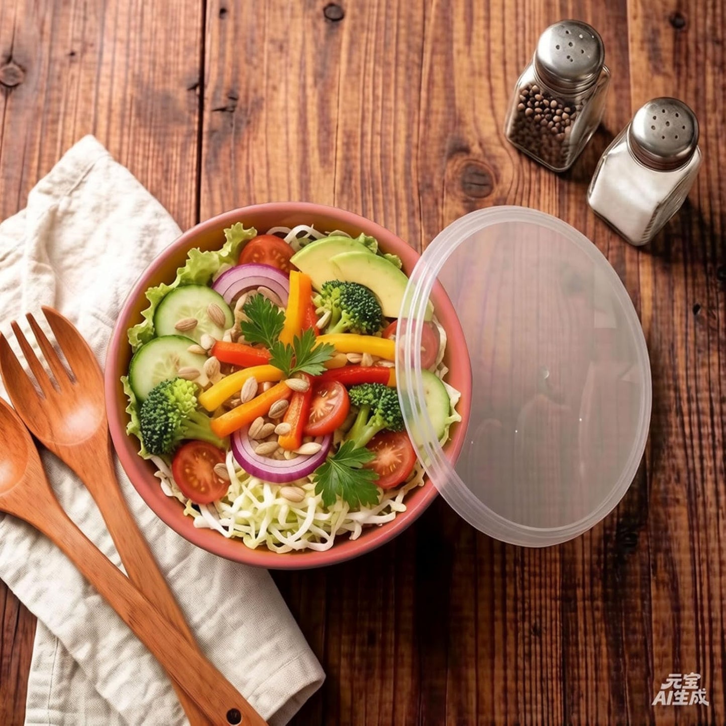 4-Piece Classic Plastic Prep Bowls with Lids, Nesting Plastic Small Mixing Bowl Set for Mixing, Baking, Prepping, Cooking and Serving Food, Microwave and Dishwasher Safe