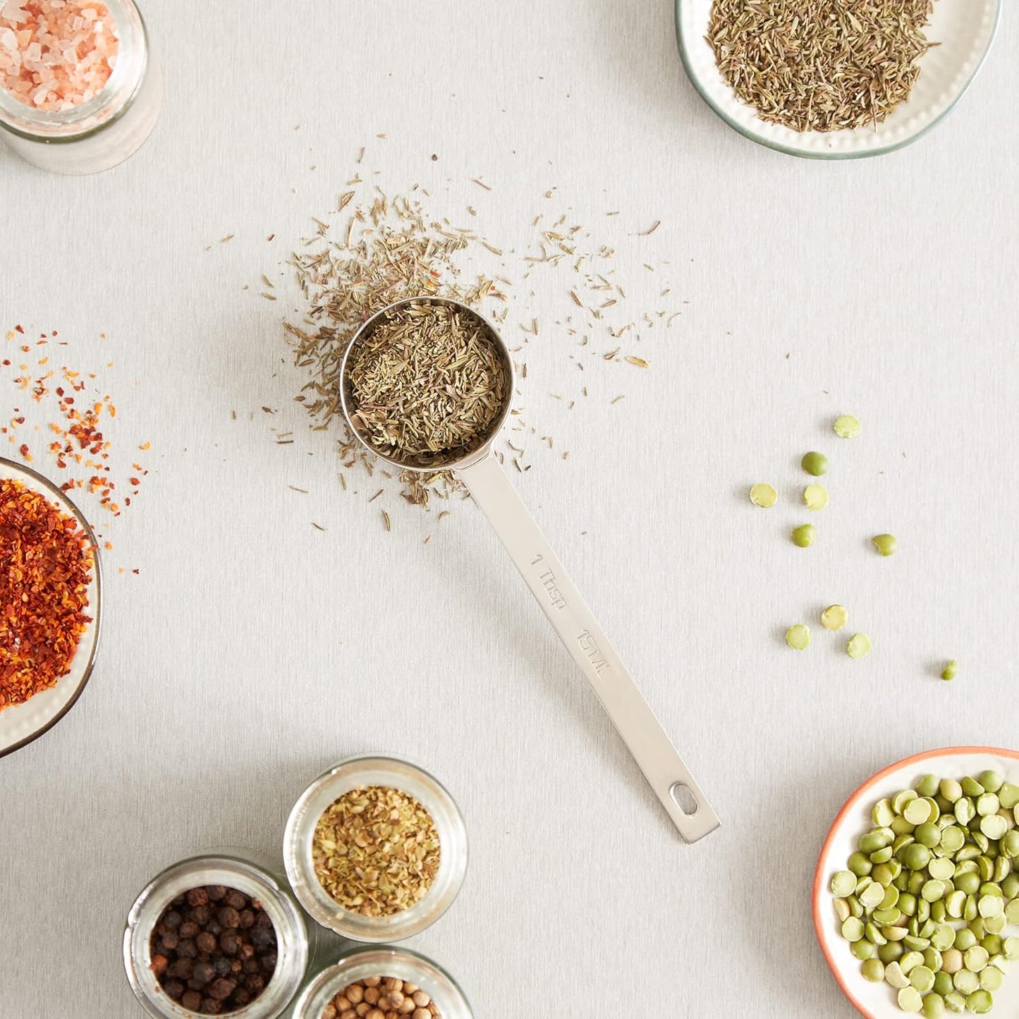 RSVP International Endurance Kitchen Collection Open Stock Measuring Spoon, Stainless Steel, Dishwasher Safe, 0.5-Teaspoon