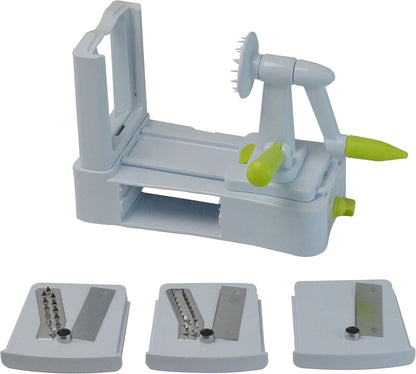 "Southern Homewares 3-Blade Spiral Vegetable Slicer - Zucchini, Spaghetti Noodle Maker for Fruits & Veggies, Tabletop Design"