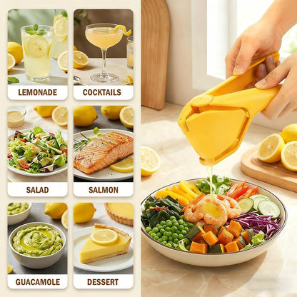 Stainless Steel Manual Juicer Citrus, Lemon Squeezer, Fruit Juicer Lime Press Metal, Professional Hand Juicer Kitchen Tool Bar Juicer for Bartender Accessories