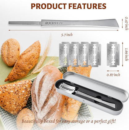 Bench Scraper & Chopper, Stainless Steel Dough Cutter with Wooden Handle, Thick Sharp Blades Pizza Bread Cutter, Multipurpose Kitchen Tool for Baking Cooking