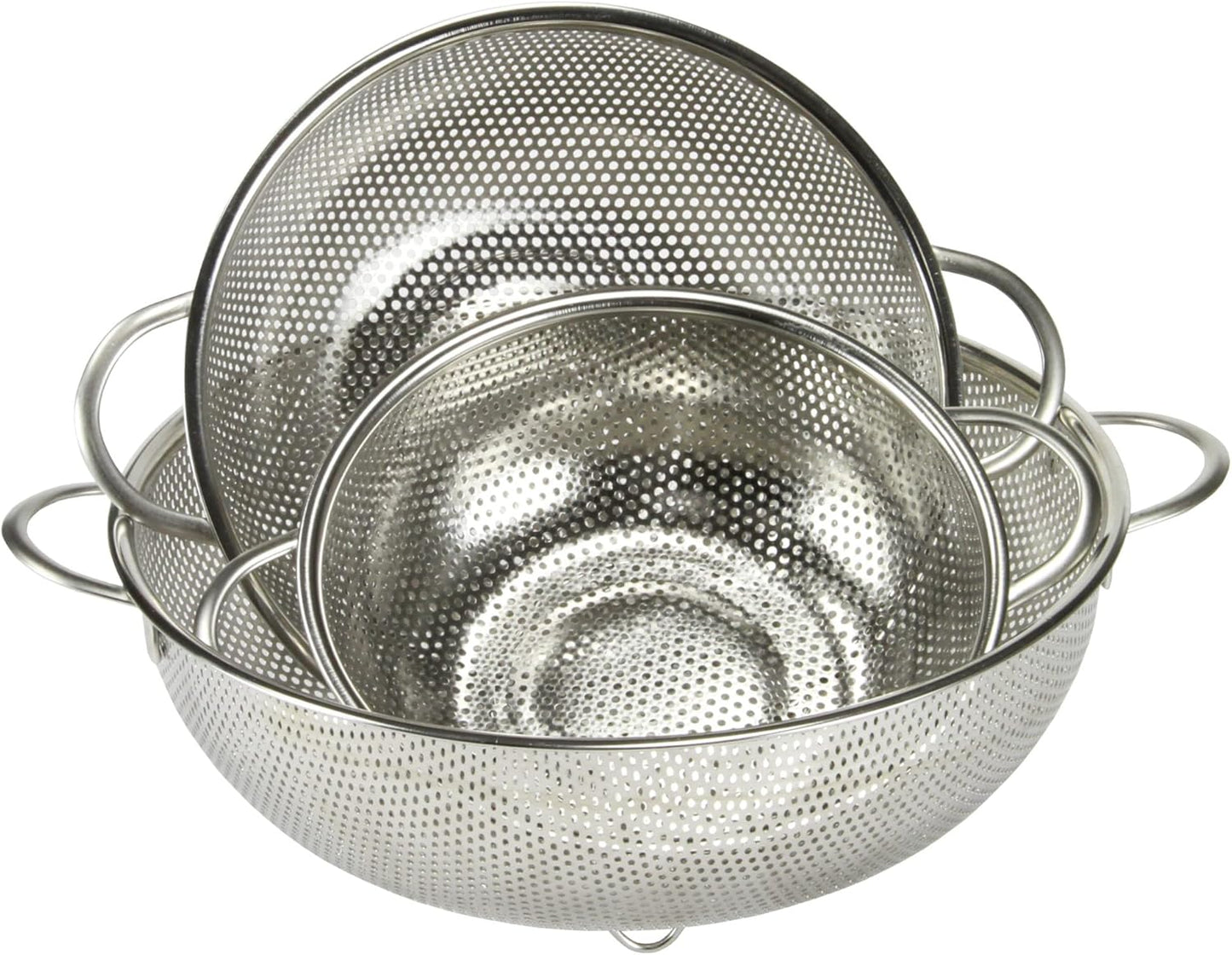 Chef Craft Select Microperforated Colander, 1.5 quart, Stainless Steel