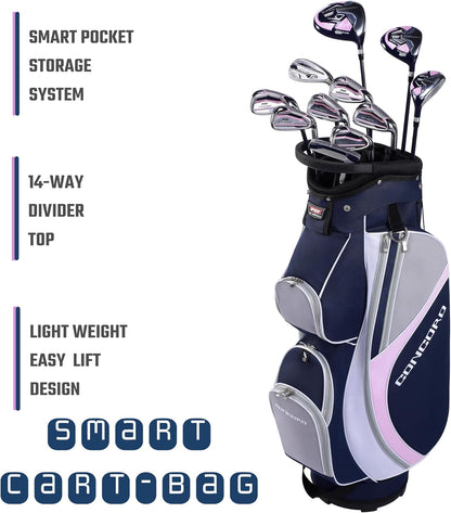 PGF Lady Concord Women's Complete Golf Club Set [15-Piece]